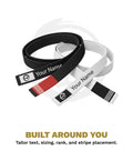 Build Your Own - Custom Double-Sided Embroidered BJJ Belt – With Stripes